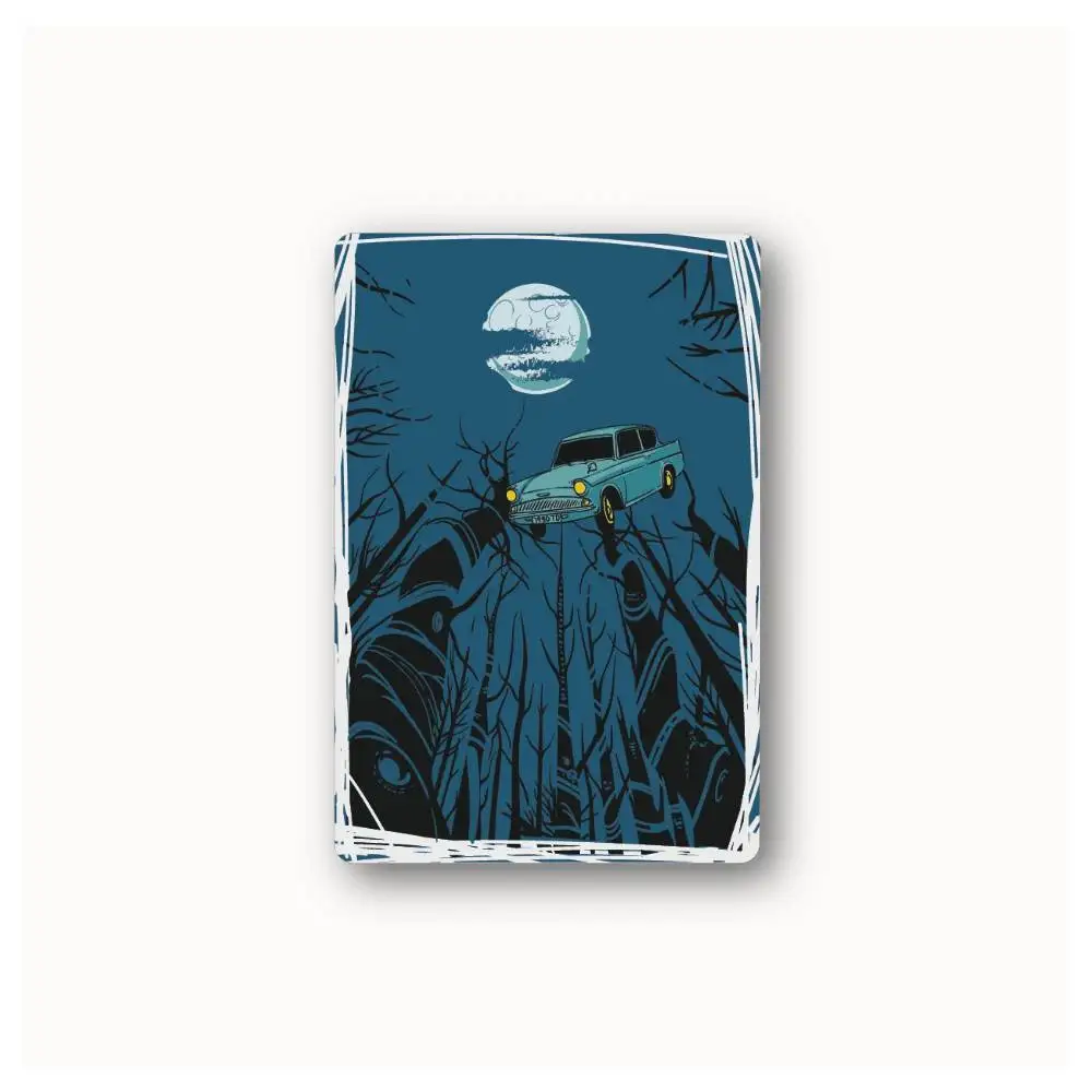 Flying Car To The Moon And Back Waterproof Stickers For Decorating Car Windows Motorcycles And Computers.