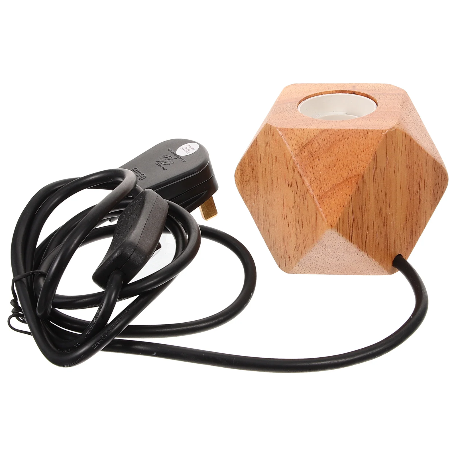 

Rhombus Wooden Table E27 Socket Diy Lamp Kit For Home Decor British Plug Light Bulb Holder Lamp Repair Parts