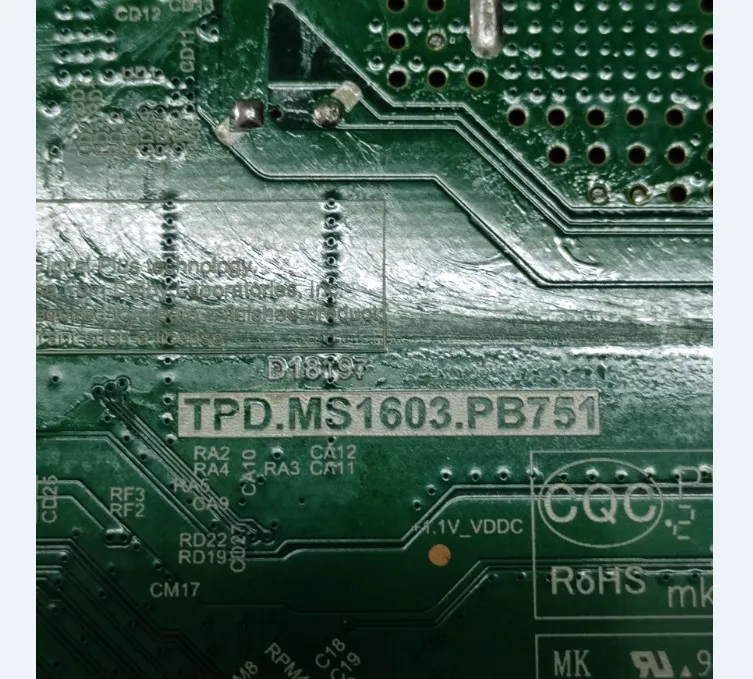 TPD.MS1603.PB751 ch_xc9c_a LED tv main board motherboard working good