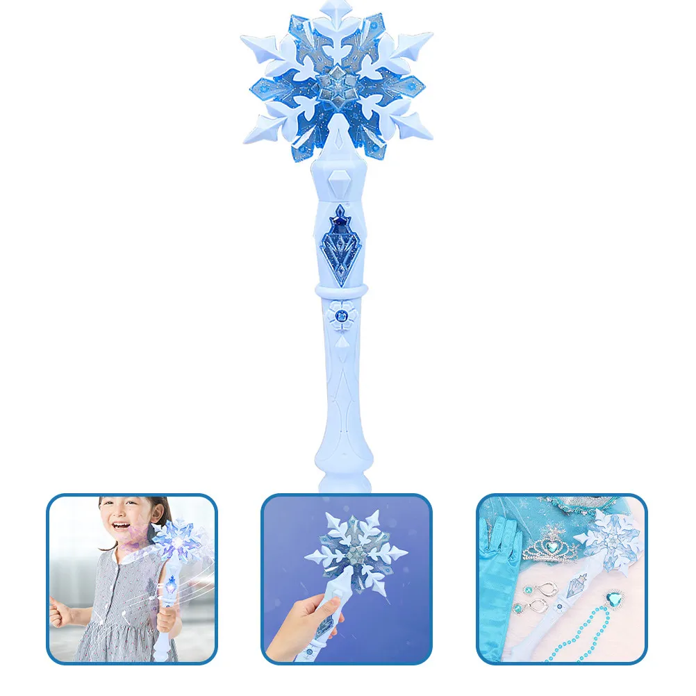 

2pcs Light Snowflake Fairy Wand For Girls Birthday Party Favors Christmas Costume Dress Up Role Play Accessory Kids Light Up