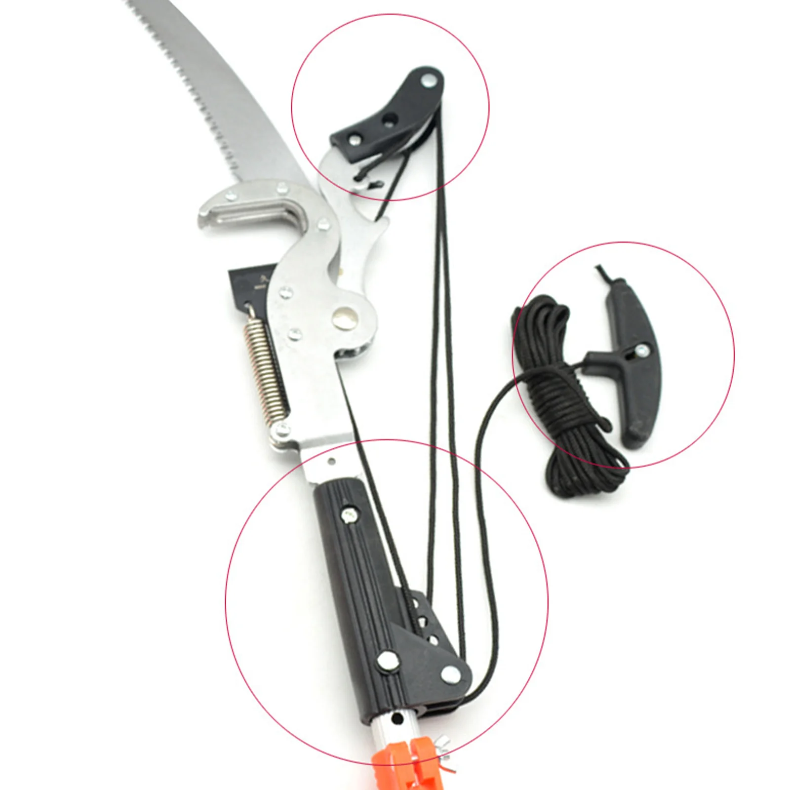 1PC High-Altitude Extension Lopper Branch Scissors Extendable Fruit Tree Pruning Saw Cutter Garden Trimmer Tool With Rope