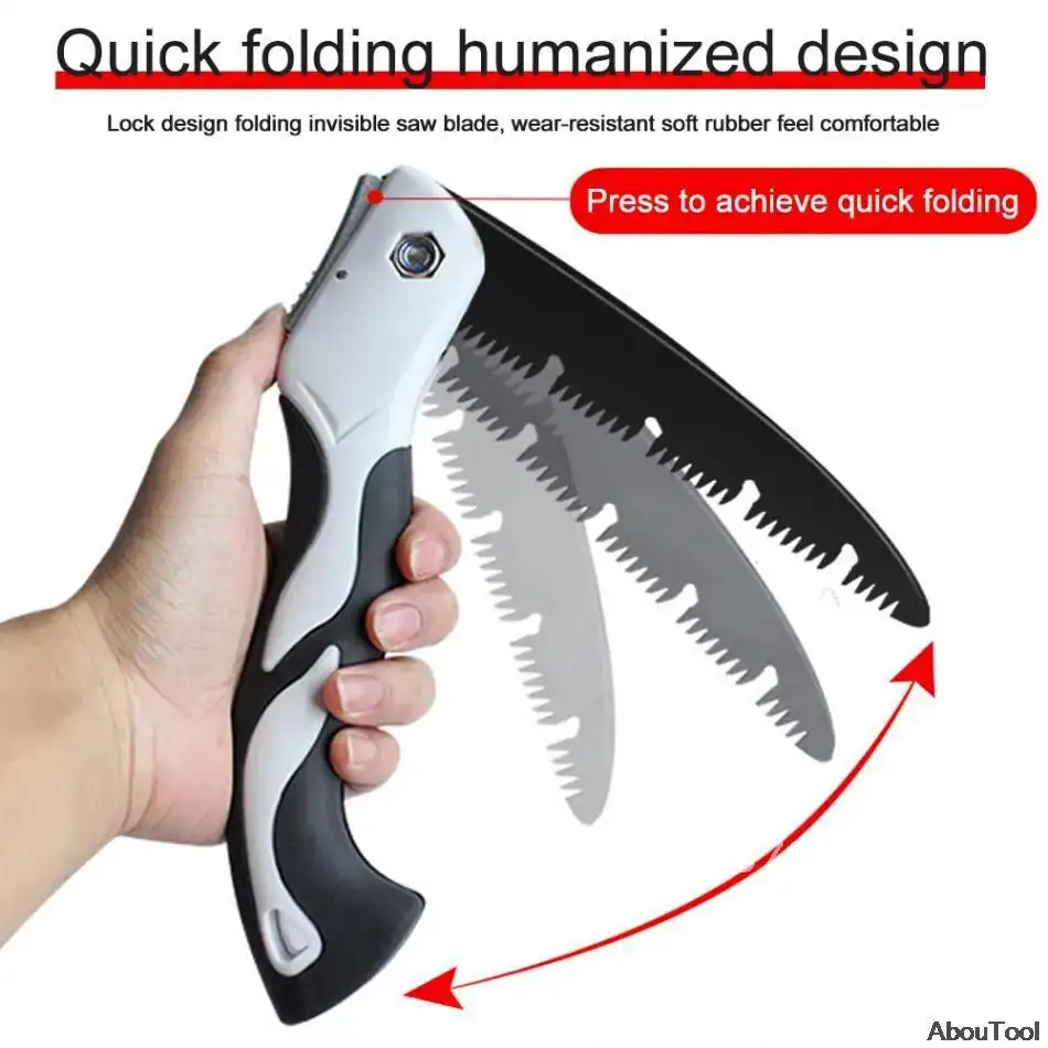 Hand Tools Foldable Saw Woodworking Cutting Tools Handle Collapsible Sharp Steel U-Shaped Turbine Camping Professional Hand Saw