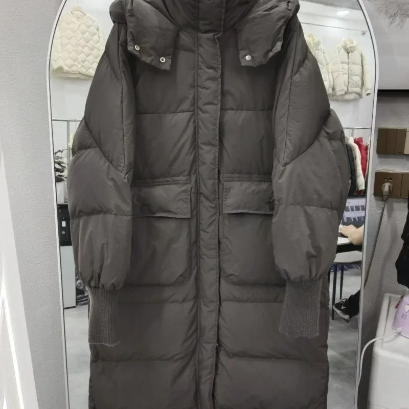 2023 nuove donne piumino cappotto invernale femminile versione di media lunghezza parka allentato caldo capispalla con cappuccio Versatile moda