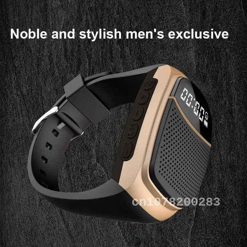 B90 Wrist Wireless Bluetooth Speaker Watch Creative Mini Audio Outdoor Sports Intelligent Display Portable Card Radio Free Calls