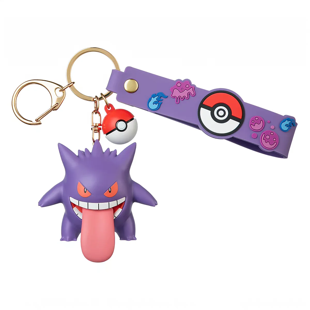 Pokemon Anime Sleutelhanger Hanger Gengar Mimikyu Meowth Snorlax Schattig Karakter Officieel Verzamelbaar Rugzak Autosleutel Decor Speelgoed Cadeau