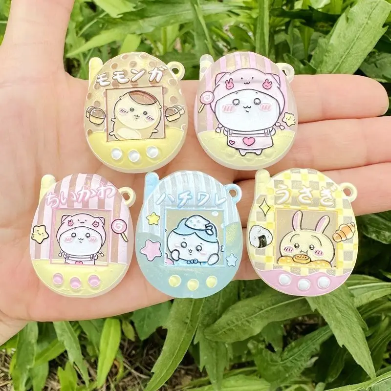 Cartoon Luminous Printed Chiikawa Hole Keychain Bag Pendant Beaded Pen DIY Accessories Mobile Phone Chain view 2