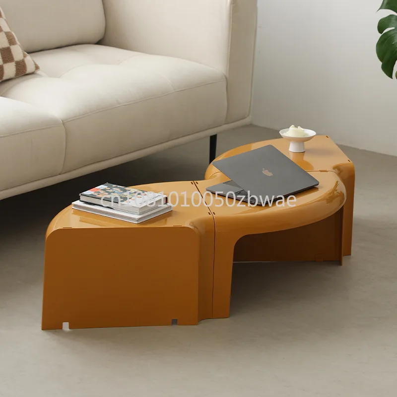 Nordic Circular Coffee Table Creative Small-sized Coffee Table Can Be Split Spliced And Combined With Edge Tables