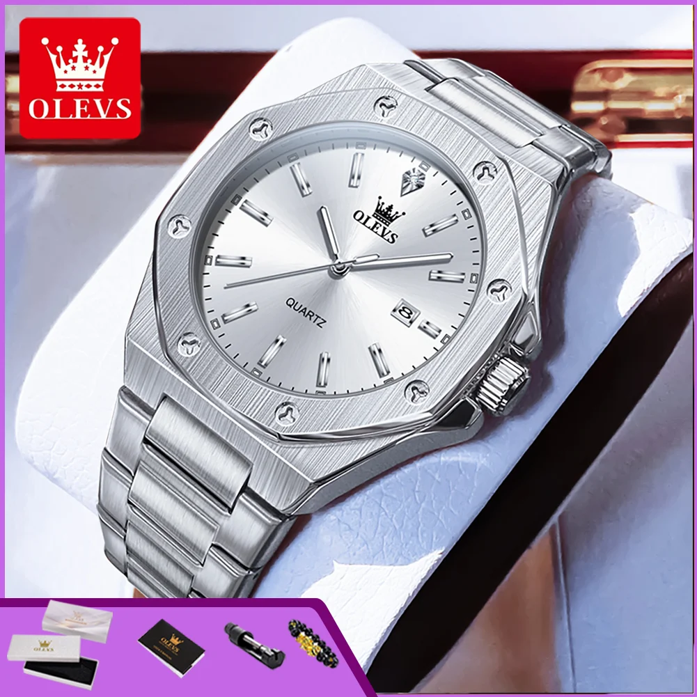 

OLEVS 3613 Original Top Luxury Quartz Wristwatch For Man Calendar Waterproof Luminous Men's Business Dress Watches Reloj Hombre