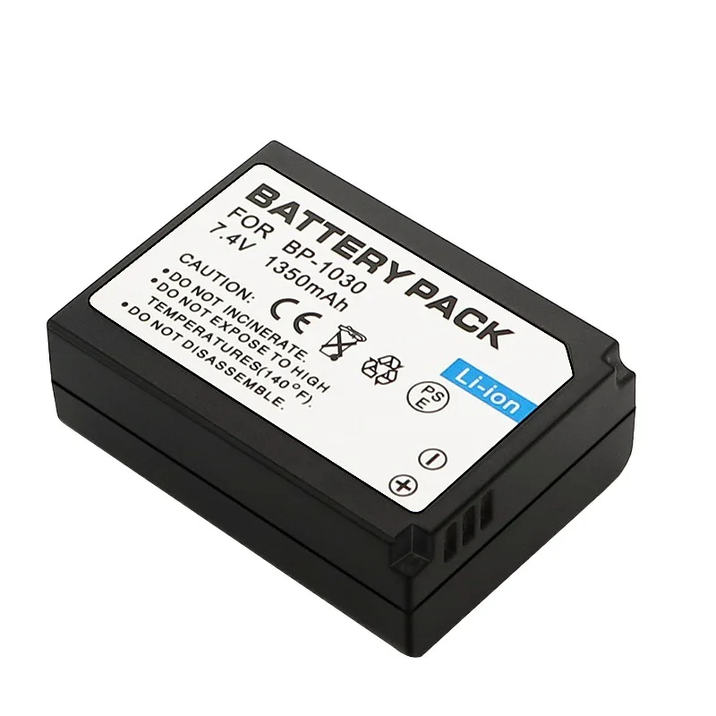 Batterie de remplacement BP-1030 1350mAh pour appareil photo numérique Samsung NX200 NX1000 NX100 NX100NX200 NX100NX210 NX1100