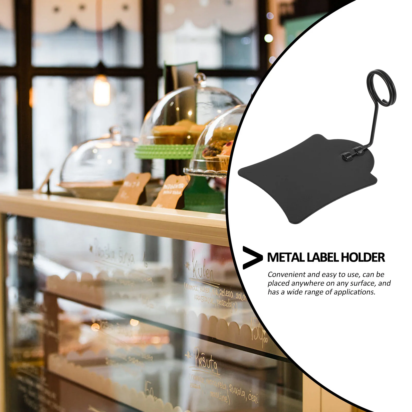 5 Pcs Price Tag Clip Display Rack Reusable Clamp Food Labels Advertising Wire Metal Holder Sign Hangers Supermarket Desk Stand