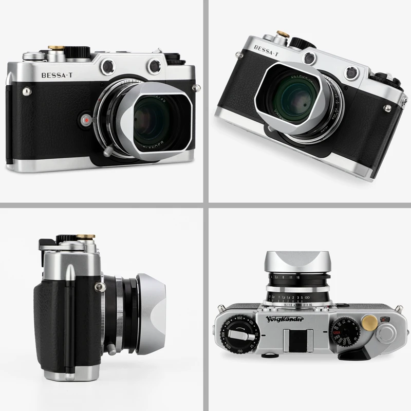 Haoge Square Metal Lens Hood for Voigtlander 35mm F2 35mm F1.5 28mm F2.0 Type I & II ULTRON Aspherical Vintage Line Leica VM M
