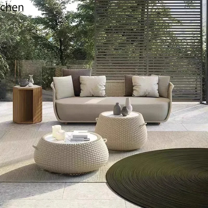 b11-7.1 outdoor sofa furniture courtyard leisure rattan sofa hotel coffee table combination