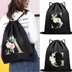 Portable Gym sack Thicken Drawstring Backpack Gym Drawstring pouch Shoes Clothes Waterproof Storage Bag Drawstring Bags for Kids