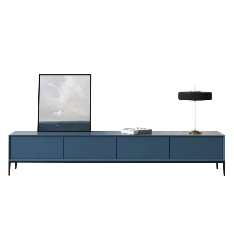 

Italian minimalist TV cabinet solid wood small apartment living room coffee table TV cabinet combination modern about Nordic TV