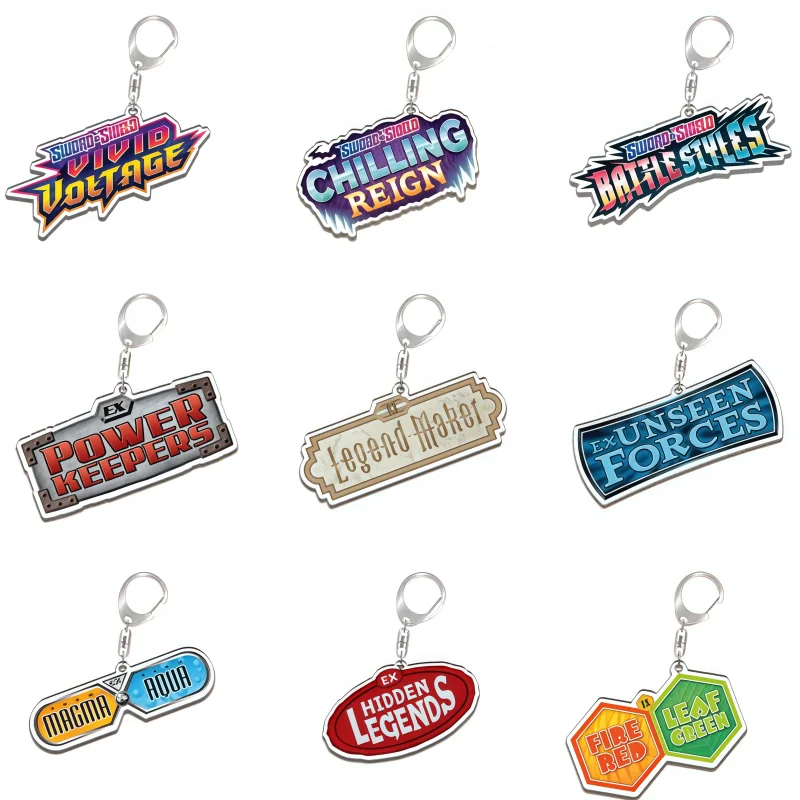 

Pokemon Keychain Anime Phantasmal Flames Ascended Heroes Game Fans Gifts Recycled Acrylic Backpack Pendant Decoration Rare Toys