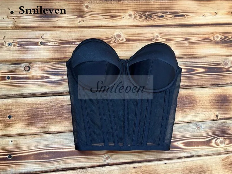 Smileven Sexy Black Sweetheart Bones Corset Shapewear For Prom Dresse Evening Dress s Elegant Wedding Party Gowns 2022