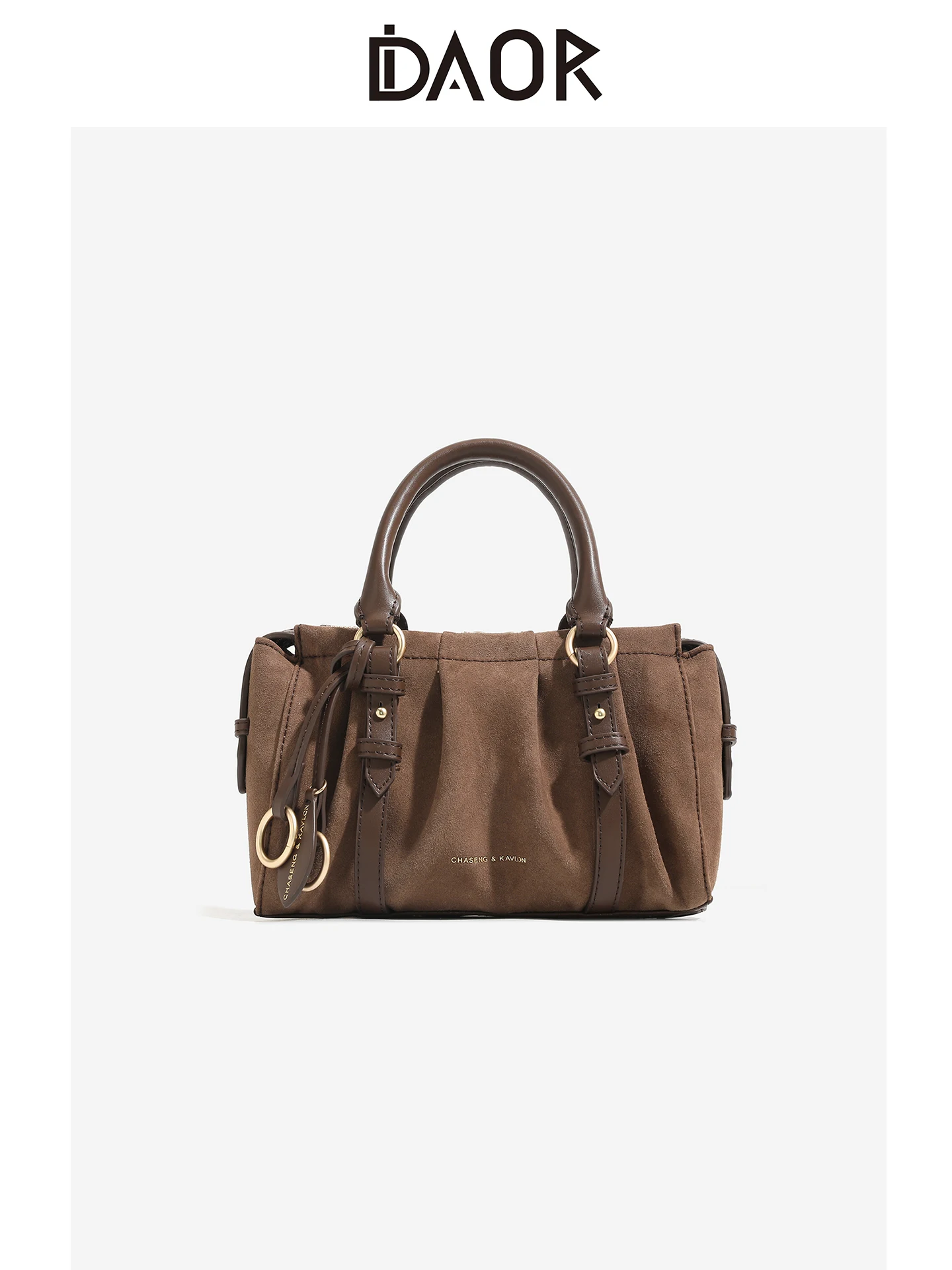 

DAOR Folded Boston Bag Women's Handbag Leather Crossbody Bag Spring Autumn Winter New Sle Small Square Bag ular Fem