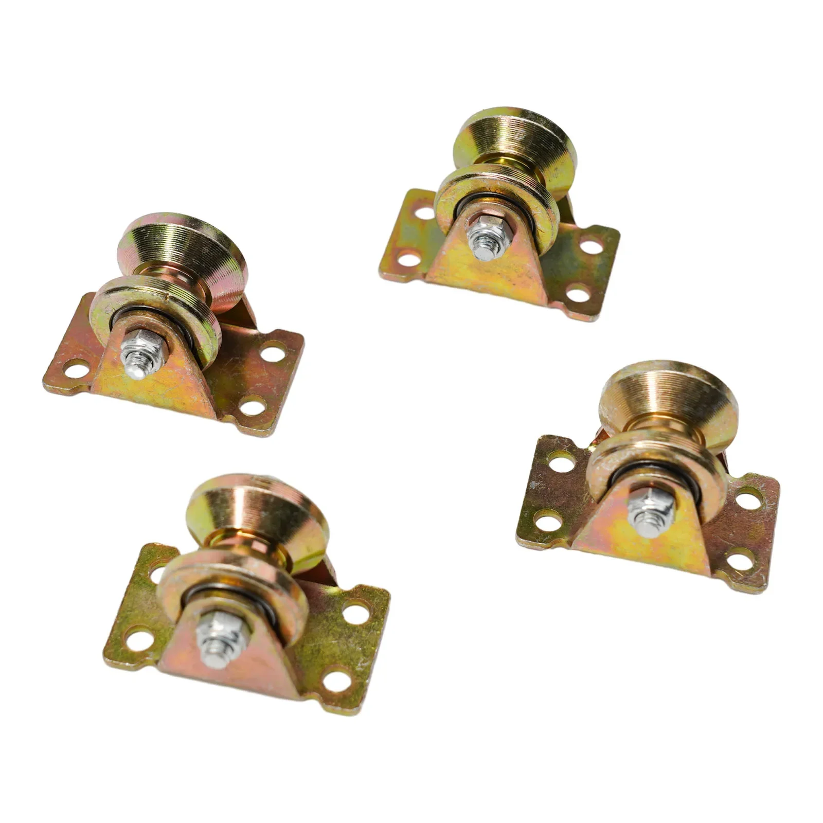 4pcs Sliding Door Pulley V Groove Wheel Heavy Duty Rigid Caster Reduce Vibration Base Plate Diameter:1.2 Inch-- 56mm*30mm