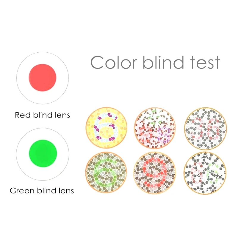 YURERSH Red Green Contact Color blind Glasses for Men Women Glasses Lentes Color-blindness Invisible Test driver\'s license очки