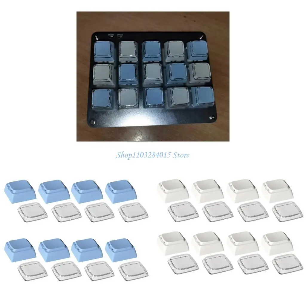 R6FF XDA Profil PBT+PC KeyCaps 8pcs/Set untuk Keyboard Mekanik Untuk Kantor Gunakan Proyek Gaming dan Keyboard
