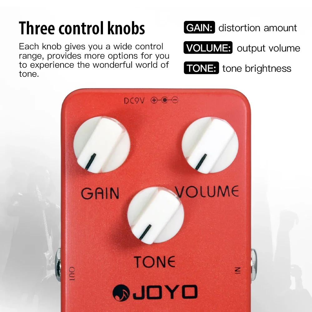 JOYO JF-03 クランチディストーション エレキギターエフェクトペダル クラシックブリティッシュロックディストーションエフェクト ギターパーツ＆アクセサリー