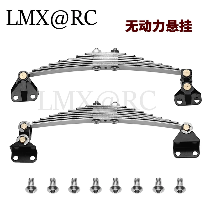 1 paio di capicorda di sollevamento a molla a balestra in acciaio con sospensione anteriore per 1/14 Tamiya RC trattore rimorchio modello di camion parti di aggiornamento per auto