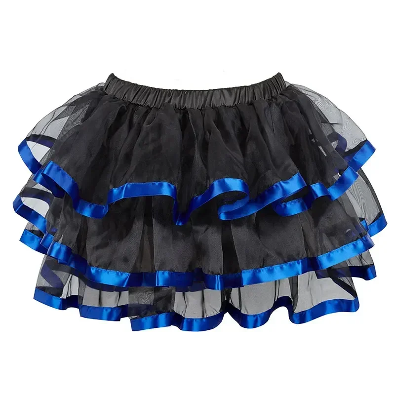 Sexy Micro Mini Tutu Skirt Elastic Petticoat Women Tulle Skirts Petticoat Burlesque Mesh  Ladies Performance Pleated Skirt