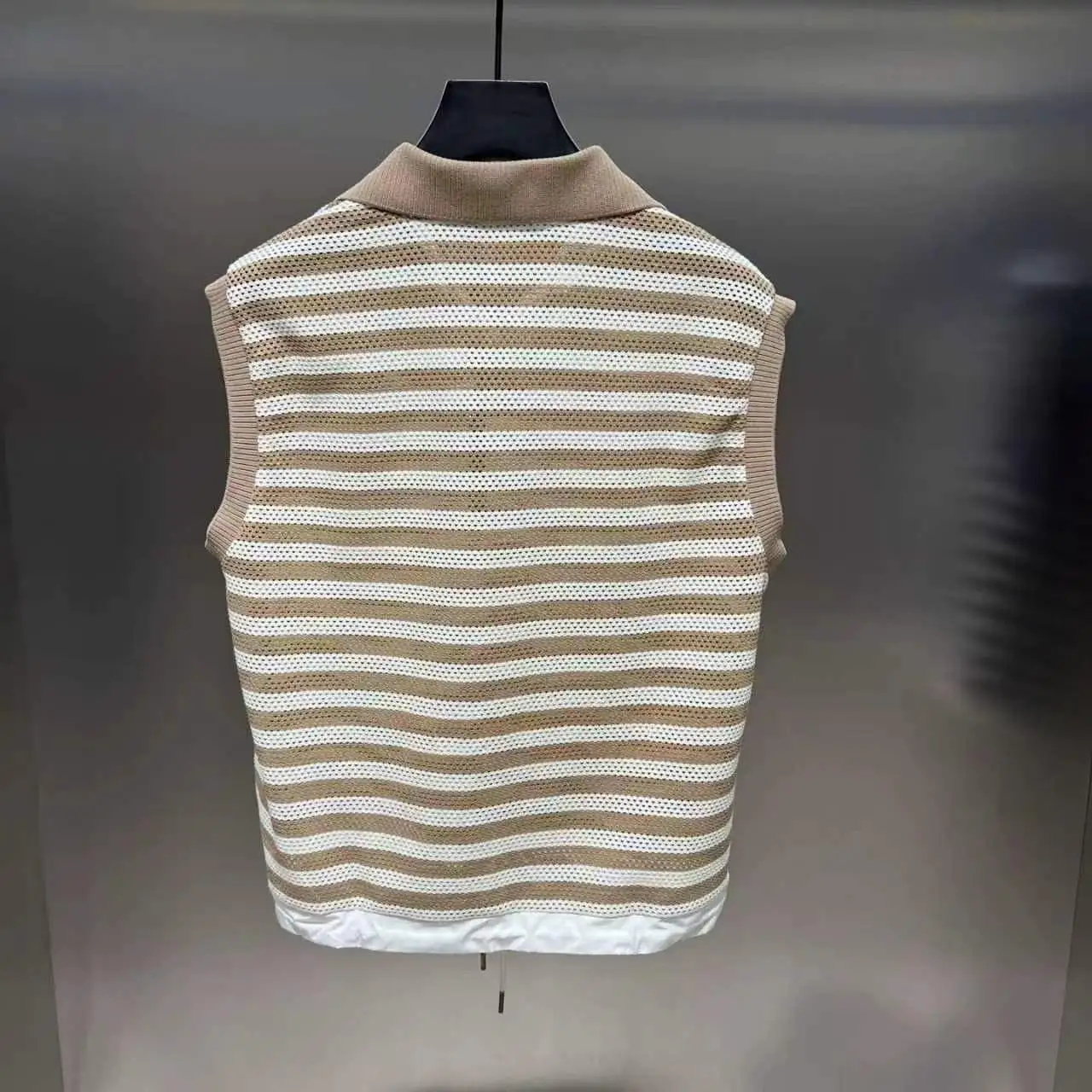 Women Summer Golf Knitted Vest Lapel Sleeveless Breathable Sports Tank Tops Ladies Casual Versatile Waistcoat