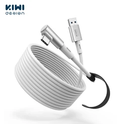 KIWI design 16FT/5M USB 3.0 A to C Cable Link Cable Compatible with Quest 3/Quest 3S/Quest 2 / Pro/Pico 4