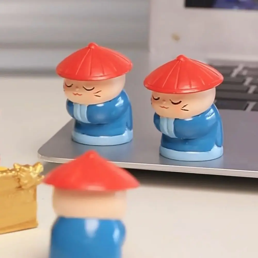 Imperador gato supremo gato ornamento em miniatura riqueza artesanato mini resina dos desenhos animados engraçado gato ornamentos decoração de casa de bonecas