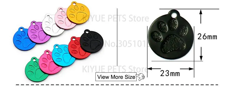 Personalisierte zufällige Mischung, 20 Stück, Aluminium, Hundemarke, Typenschild, Anhänger für Katzenhalsband, Ring, Anti-Verlust-Zubehör – Detail 7