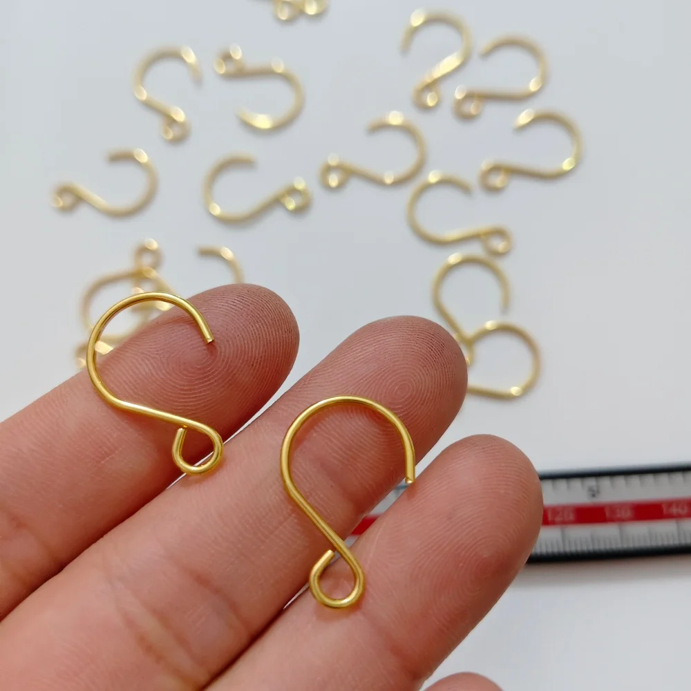 Camal 50pcs Gold 23mm/0.9inch Connectors for Octagonal Beads Crystal Pendant Prisms Hanging Lamp Chandelier Connectors