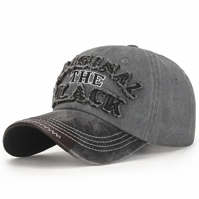 Retro Letter Embroidery Baseball Caps Spring Summer Men Women Cotton Adjustable Casual Hat Hip Hop Streetwear Sun Hats y2k hat image 4