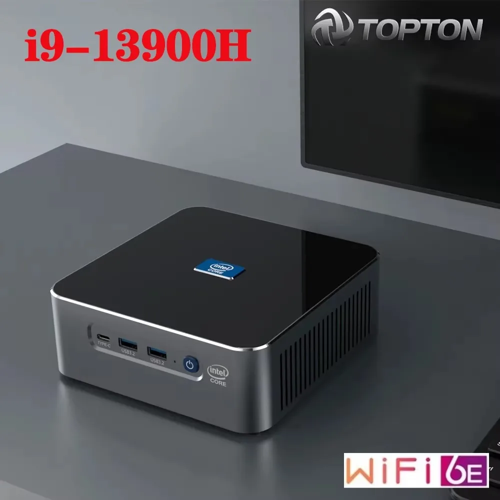 

Topton Gaming Mini PC 13th Gen i9 13900H i7 13620H 2*DDR5 2*NVMe Dual LAN Mini Gamer Computer 8K HTPC Windows 11 WiFi6E BT5.2