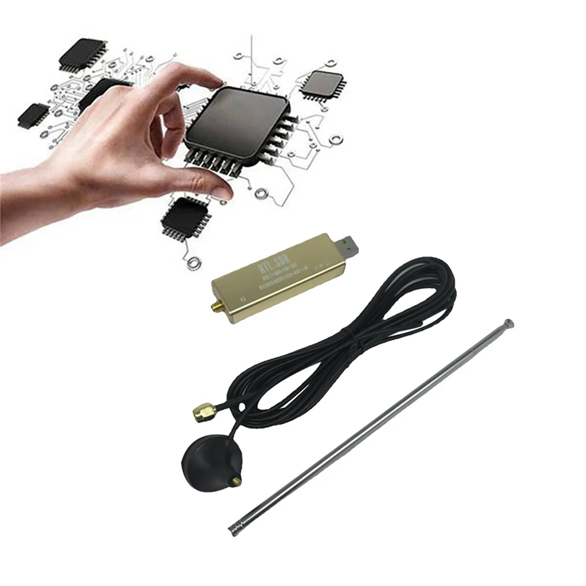 Receptor M16KRTL SDR V3 Pro 100KHz-1,7 GHz TCXO incorporado para Radioaficionado SDR RTL banda de aviación ADSB para UHF VHF HF AM FM