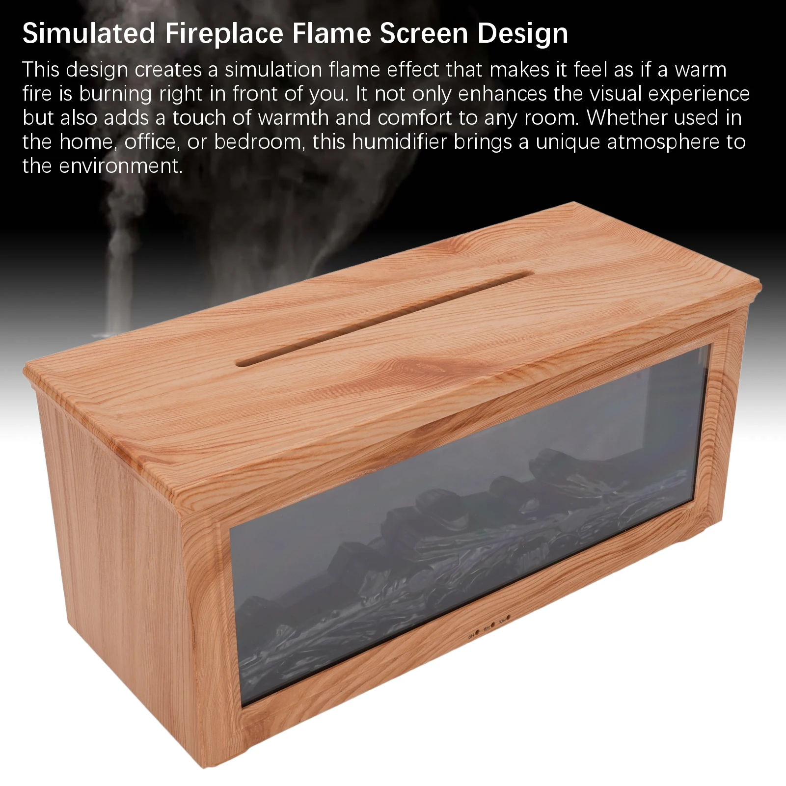 لهب الناشر بالموجات فوق الصوتية ضباب نشر الموقت محاكاة سعة كبيرة الموقد الروائح الناشر هادئة للمنزل #6