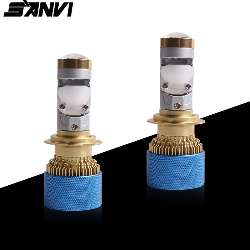 

SANVI New H6 H7 H11 9005 9006 Mini BI светодиодная линзовая фара 70 Вт 6500 К 30000LM ближнего света для автомобиля мотоцикла