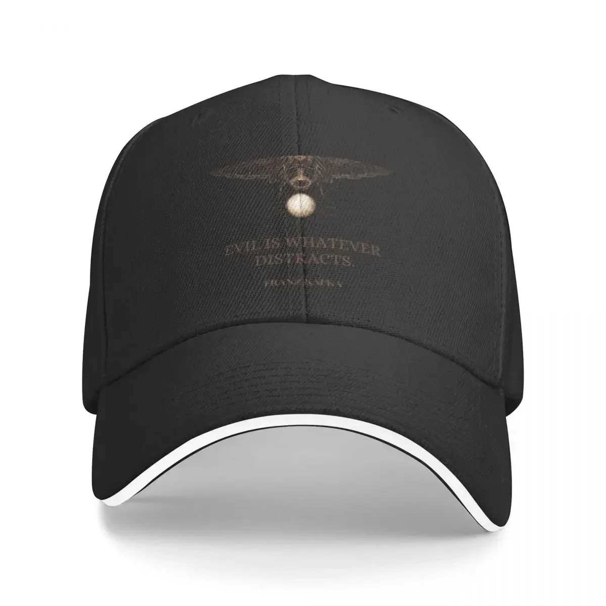 Franz Kafka: Evil is Whatever Distracts Baseball Cap dad hat Snap Back Hat New In The Hat Custom Cap Caps For Women Men's