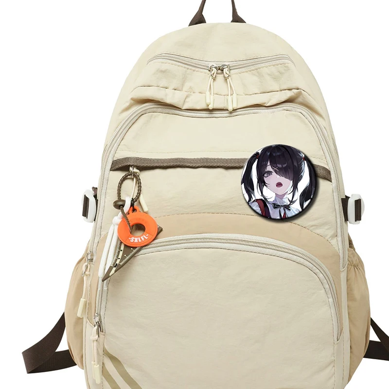 المحتاجة فتاة جرعة زائدة لعبة بروش شارة زر دبوس الكرتون لطيف أنيمي شخصية Ame لحقيبة الظهر اكسسوارات ديكور 58 مللي متر