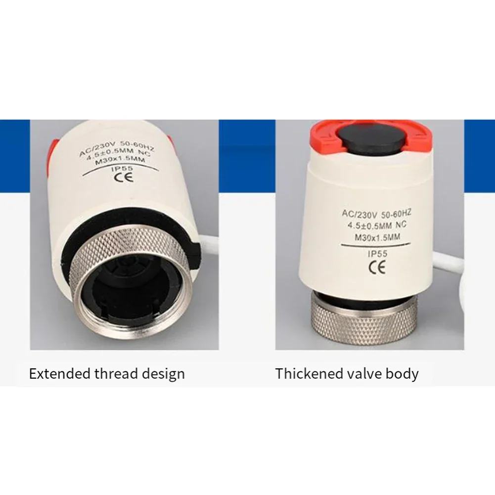 바닥 난방용 전기 열 액추에이터, 라디에이터 밸브 바닥 난방 시스템, 호거 난방 온수기, AC230V, M30 * 1.5mm