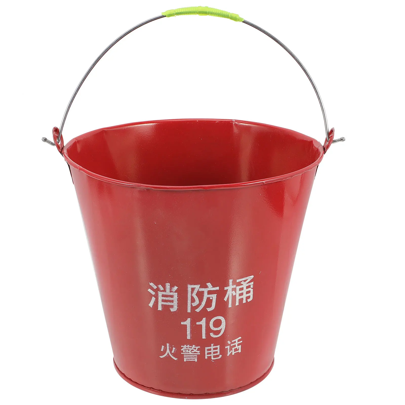 Fire Emergency Sand Bucket Iron Scratch Resistant Portable Handheld Utility Bucket Strong Bearing Capacity Metal Storage
