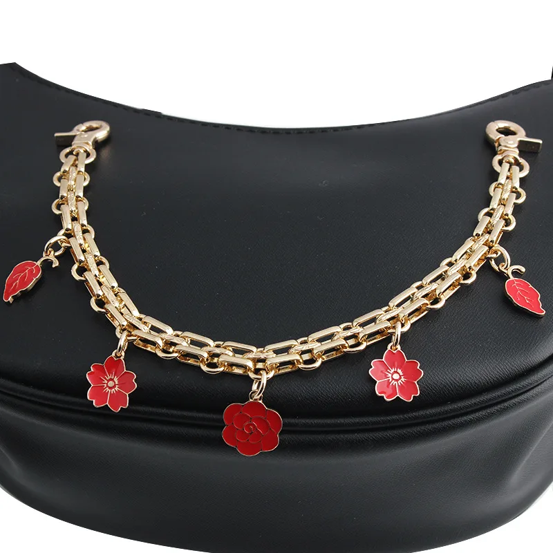 

1 шт., 3 стиля, красный цветок вишни с эмалью, многослойный кулон-подвеска, декоративная цепочка-удлинитель, подарок на выпускной или день рождения