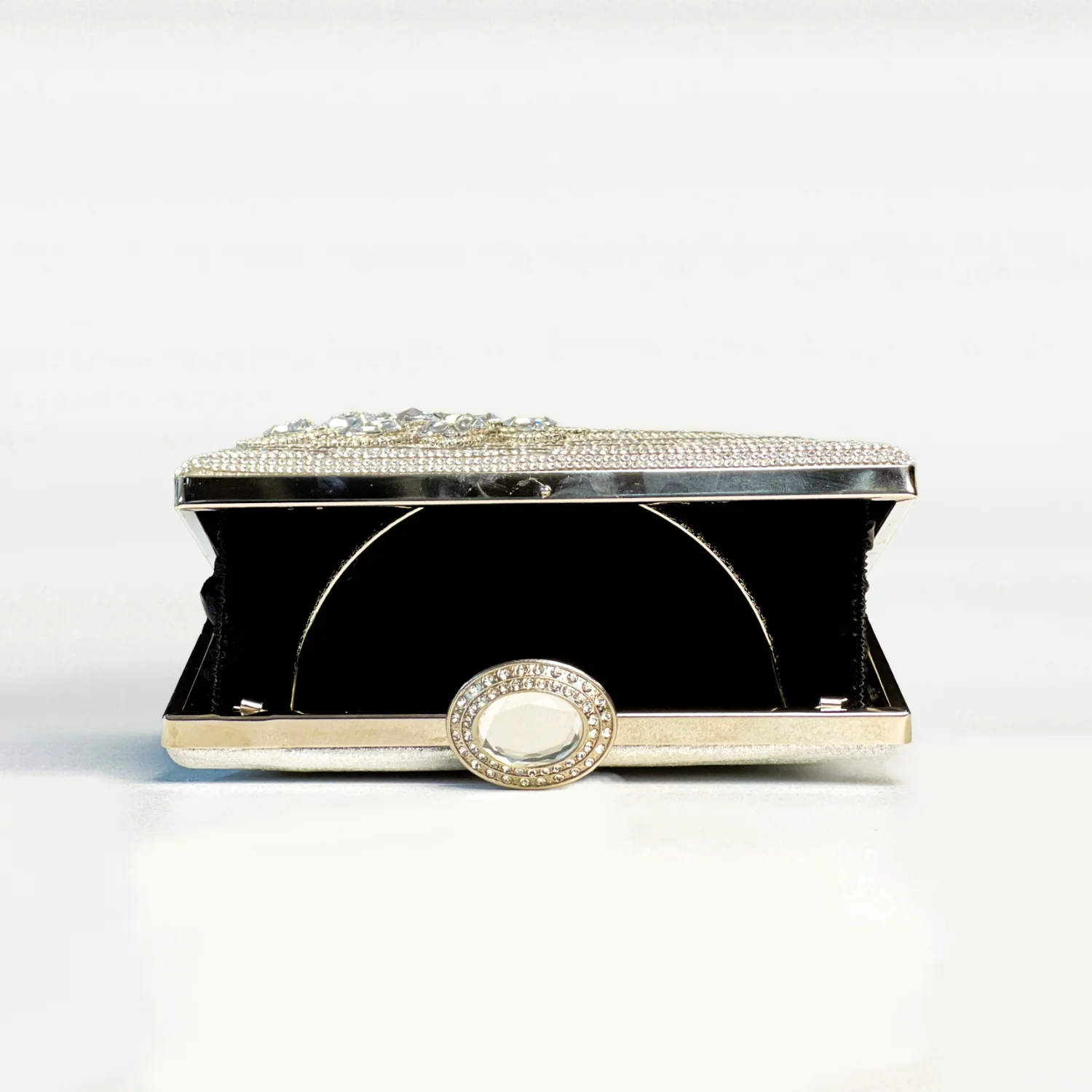 Evening Clutch, Rhinestone Flower Pattern, Women's Formal Bag For Parties And Weddings