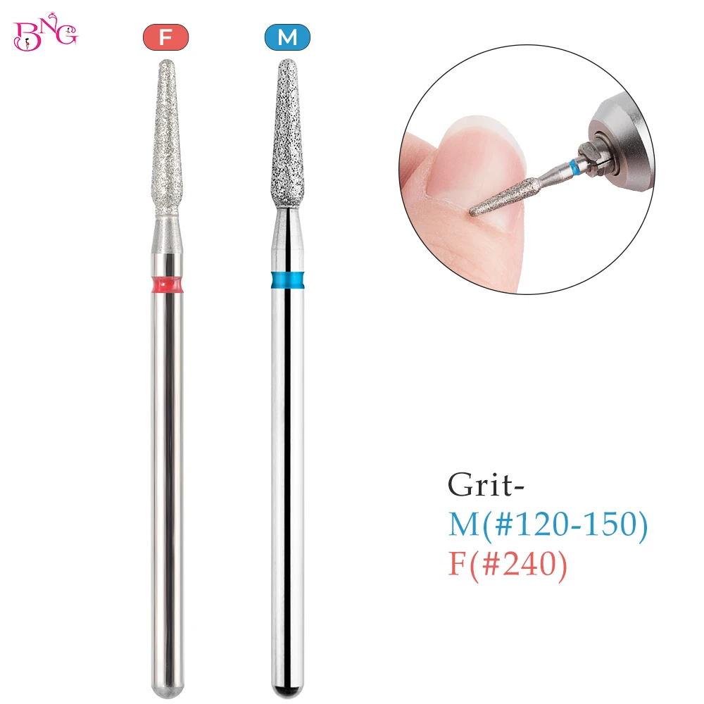 

BNG Spear Diamond Nail Drill Bit 3/32" Rotary Burr Cutter Manicure Cutters Drill Accessory Cuticle Nail Beauty Tool