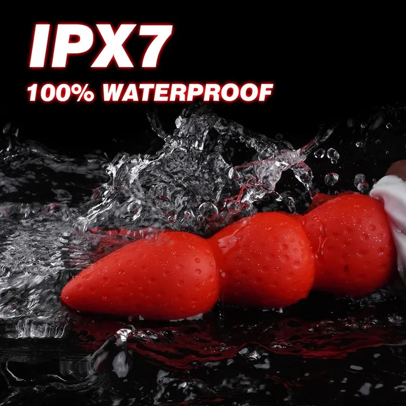 Fantasia morango monstro nó grande bunda grande contas anais enorme ventosa anal plug grosso dragão animal cão vibrador adulto