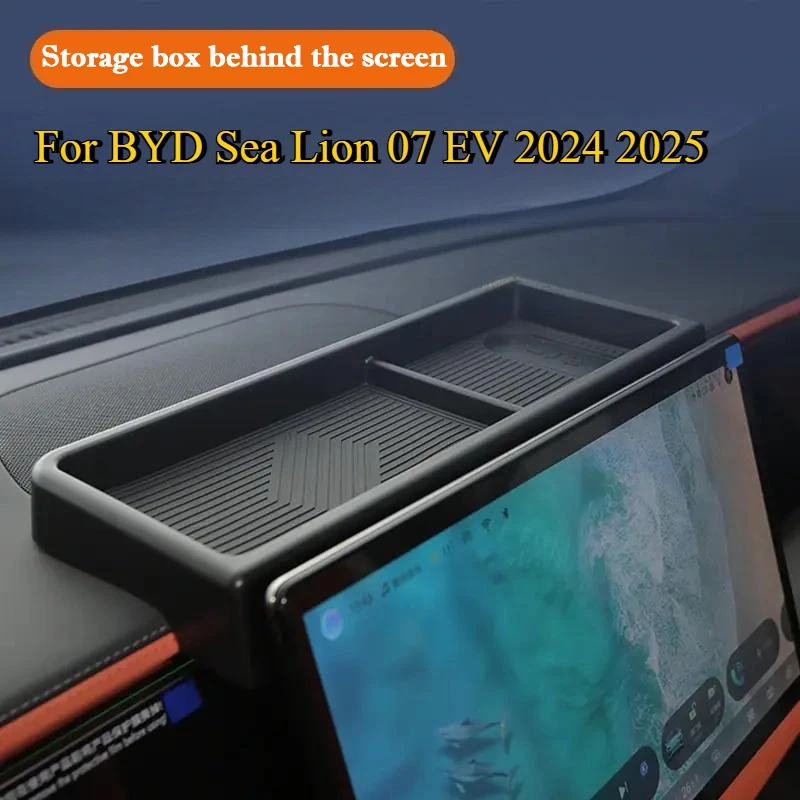 

For BYD Sea Lion 07 EV 2024 2025 Navigation Screen Back Storage Box Instrument Panel Storage Tray Car Organizer Accessories