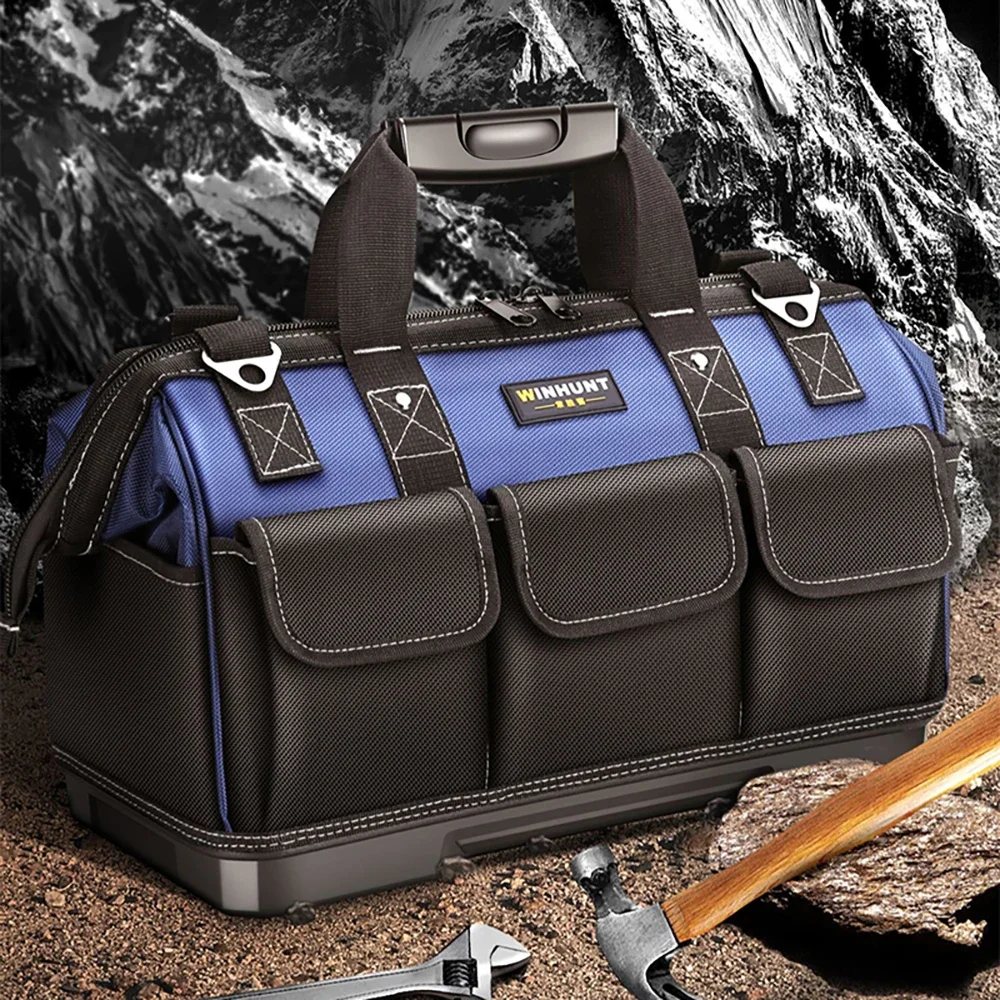 Large Multi-Function Toolbag Organizer Tool Pouch Bag Heavy Duty Waterproof Anti-Fall Tools Tote Storage Bag with Multi Pockets