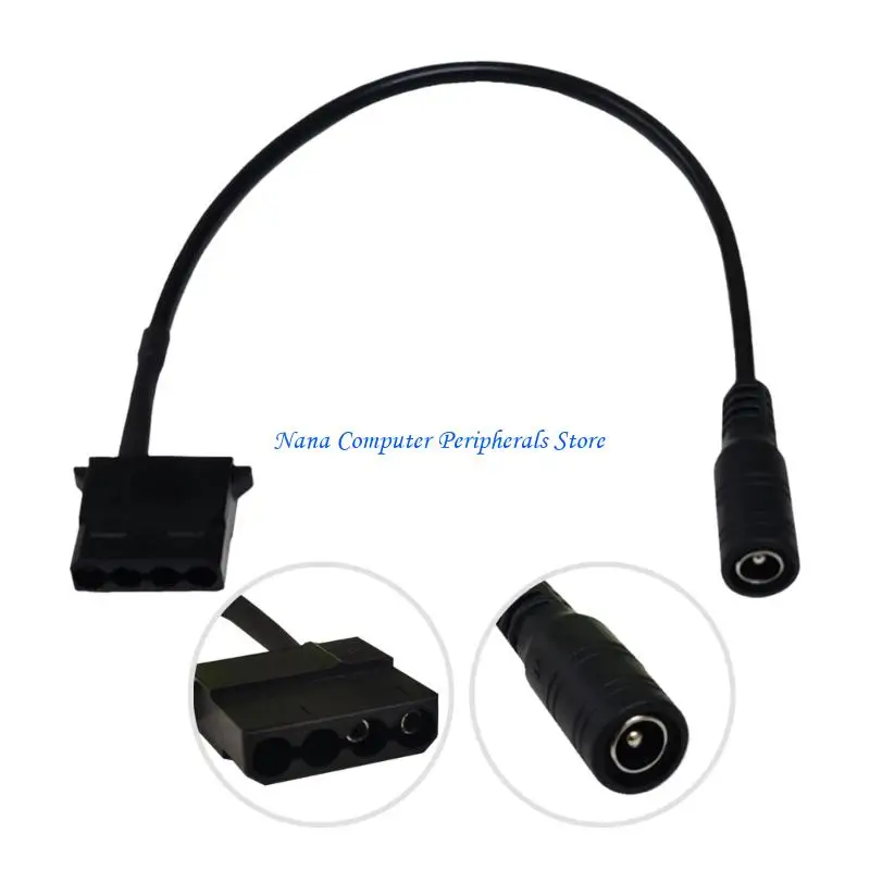 F68C Fan Pace Regulation Link Cable DC5.5x2.1mm to 4Pin 27cm
