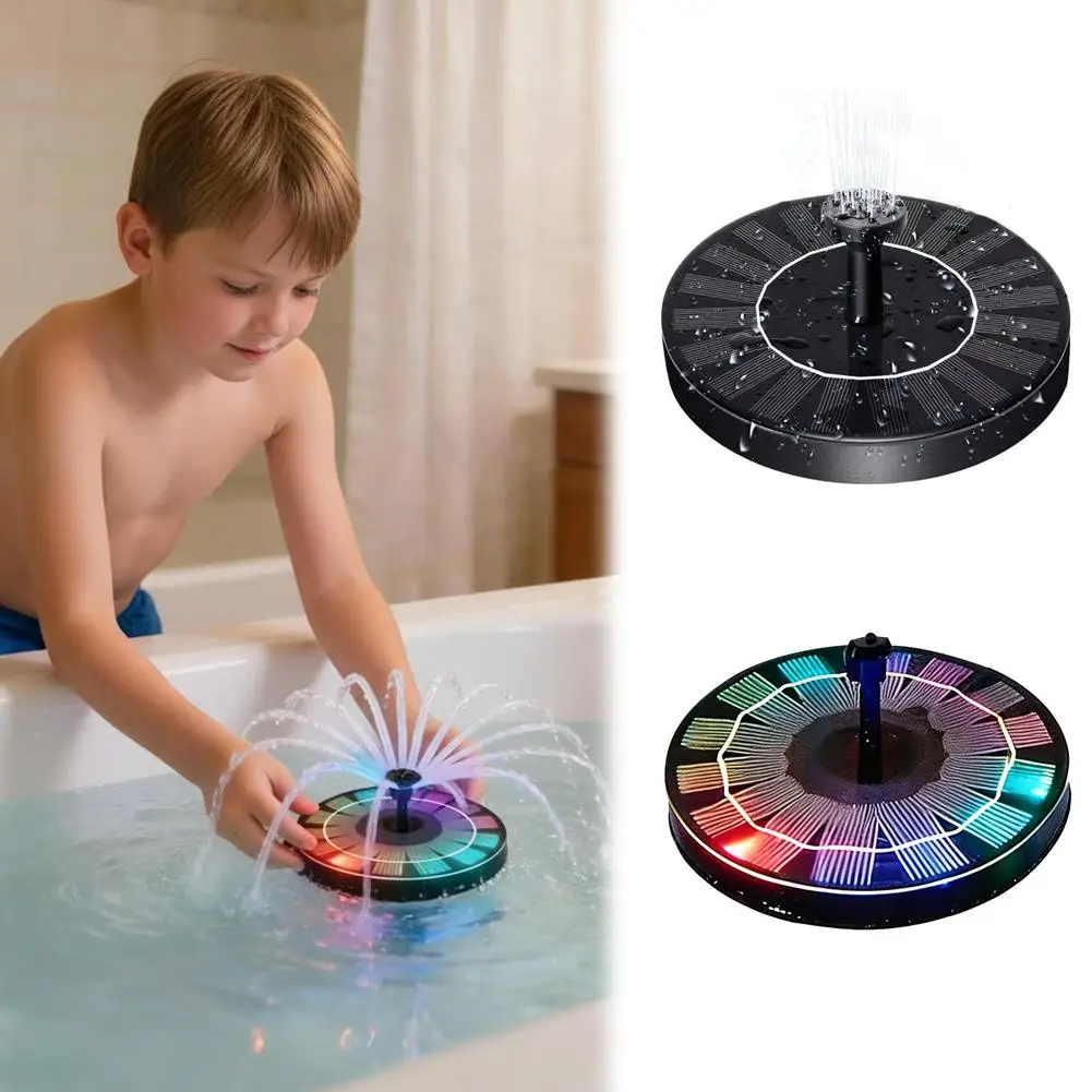 Solar Fountain Floating Solar Fountain Pump Is Suitable for Bird Baths, Gardens, Ponds, Swimming Pools, and Outdoor Activities