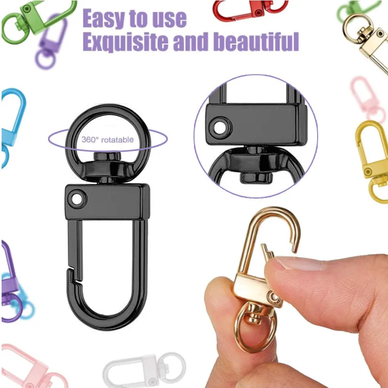 10 Stück Schlüsselanhänger Legierung Karabinerhaken Verschlusszubehör für DIY Schlüsselanhänger Halskette Armband Zubehör Zubehör – Detail 4